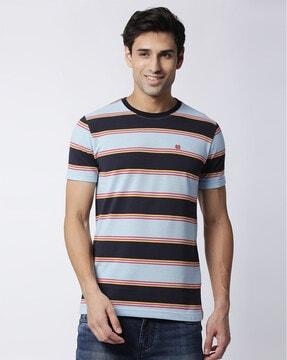 striped slim fit crew-neck t-shirt