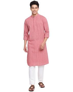 striped slim fit long kurta