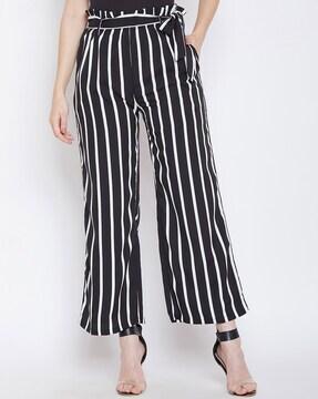 striped slim fit palazzos