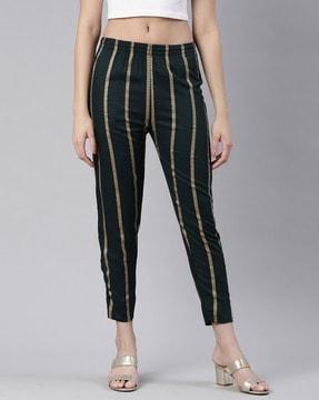 striped slim fit pants