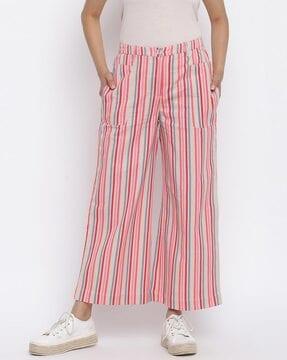 striped slim fit pants