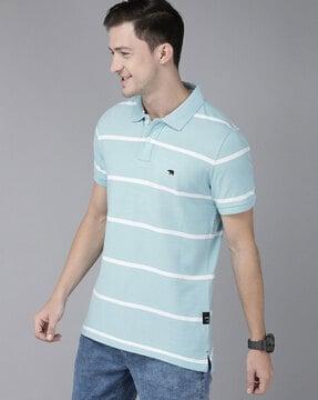 striped slim fit polo t-shirt