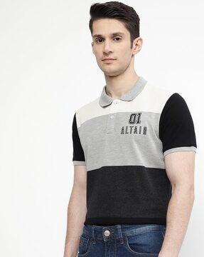 striped slim fit polo t-shirt