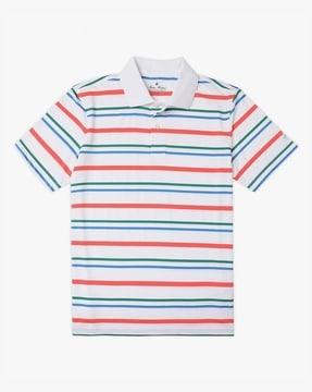 striped slim fit polo t-shirt