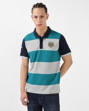 striped slim fit polo t-shirt