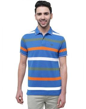 striped slim fit polo t-shirt