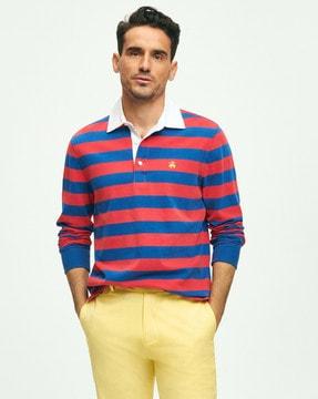 striped slim fit polo t-shirt