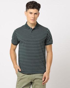 striped slim fit polo t-shirt