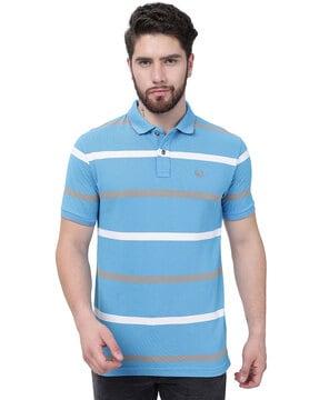 striped slim fit polo t-shirt