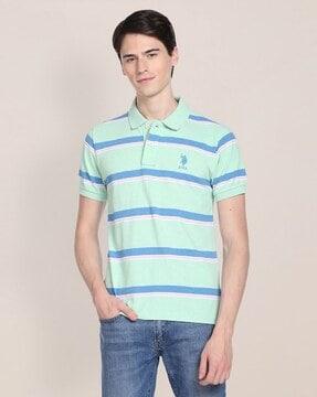 striped slim fit polo t-shirt