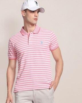 striped slim fit polo t-shirt