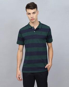 striped slim fit polo t-shirt