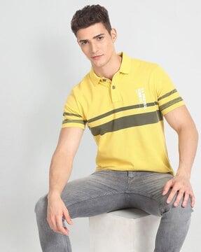 striped slim fit polo t-shirt