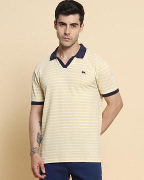 striped slim fit polo t-shirt