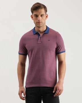 striped slim fit polo t-shirt