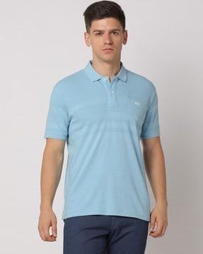 striped slim fit polo t-shirt