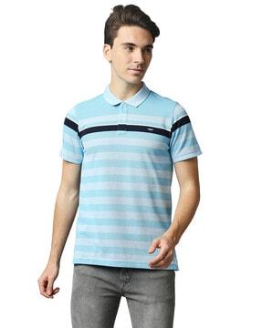 striped slim fit polo t-shirt