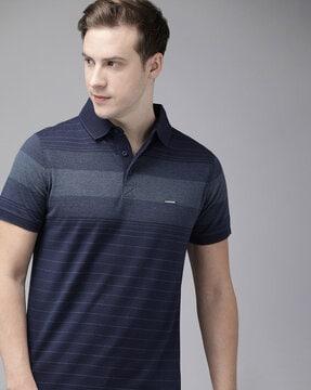 striped slim fit polo t-shirt