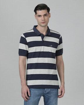 striped slim fit polo t-shirt