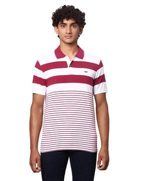 striped slim fit polo t-shirt