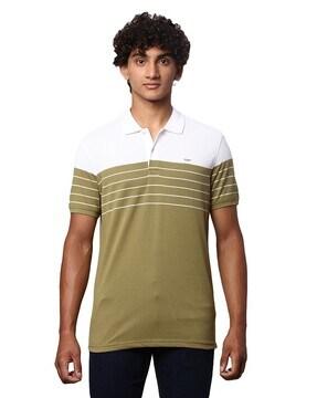 striped slim fit polo t-shirt