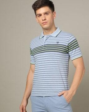 striped slim fit polo t-shirt