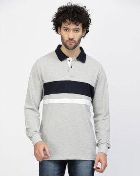 striped slim fit polo t-shirt