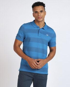 striped slim fit polo t-shirt