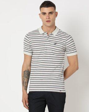 striped slim fit polo t-shirt