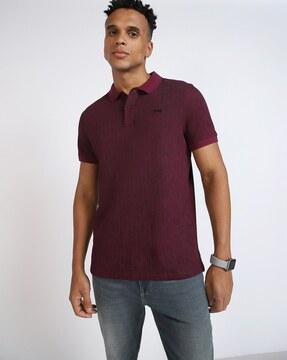 striped slim fit polo t-shirt