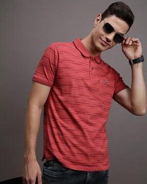 striped slim fit polo t-shirt