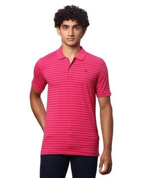 striped slim fit polo t-shirt