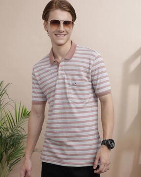 striped slim fit polo t-shirt