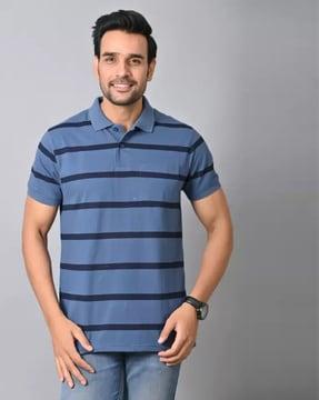 striped slim fit polo t-shirt