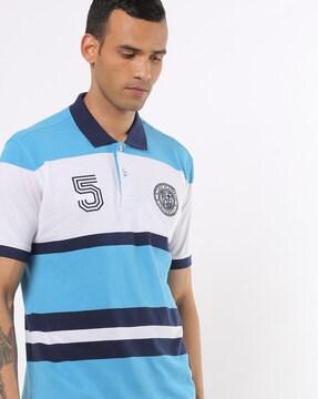 striped slim fit polo t-shirt