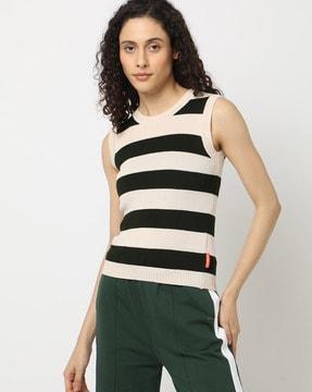 striped slim fit pullover