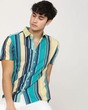 striped slim fit shirt