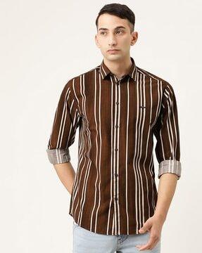 striped slim fit shirt