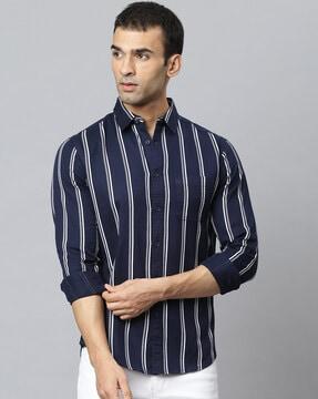 striped slim fit shirt