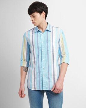 striped slim fit shirt