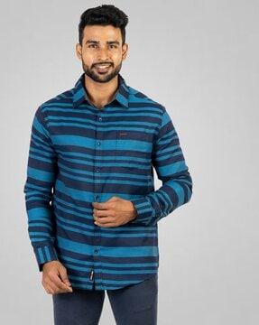 striped slim fit shirt