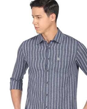 striped slim fit shirt