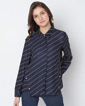 striped slim fit shirt