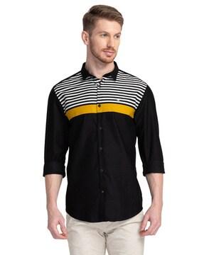 striped slim fit shirt