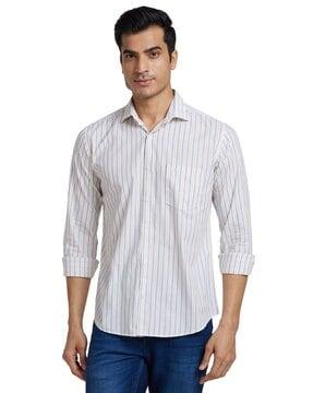 striped slim-fit shirt