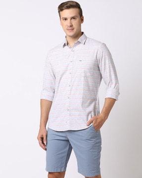 striped slim fit shirt