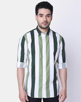 striped slim fit shirt