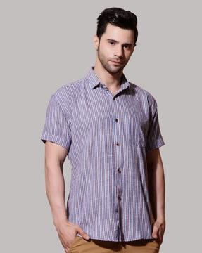 striped slim fit shirt