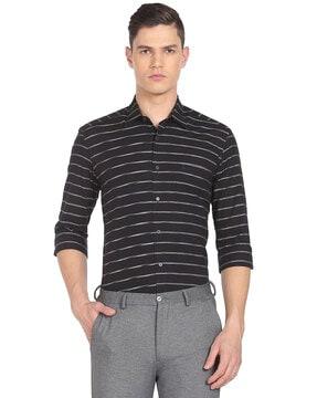 striped slim fit shirt