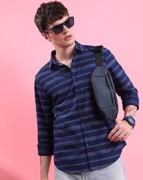 striped slim fit shirt